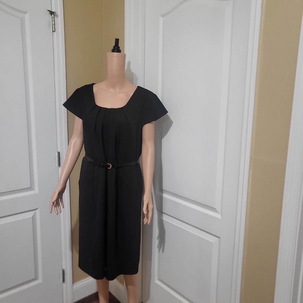 Olivia Matthews Black Midi Dress
